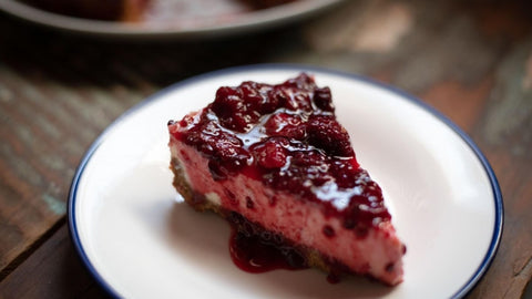 No Bake Red Berry Cheesecake