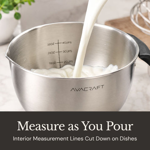 GripMix™ Stainless Steel Mixing Bowl Set