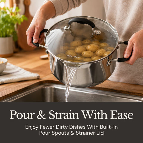 Essential Stainless Steel 5 QT Multipurpose Pot (Tri-Ply)
