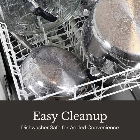 Essential Stainless Steel 10” Saute Pan with Lid (Tri-Ply)