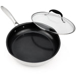 Load image into Gallery viewer, AVACRAFT Ceramic Nonstick Frying Pan with Lid, Egg Pan, Ceramic Nonstick Skillet, 100% PFOA, PTFE Toxins Free Cooking Pan, Best Ceramic Pans for Cooking, 10 Inch
