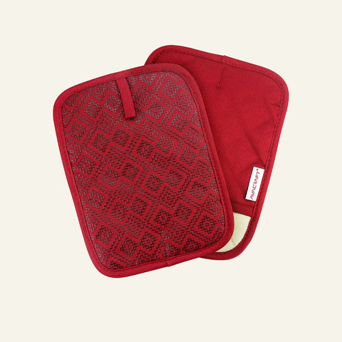 Silicone Grip Pot Holders (Cotton Twill, 2-Pack)