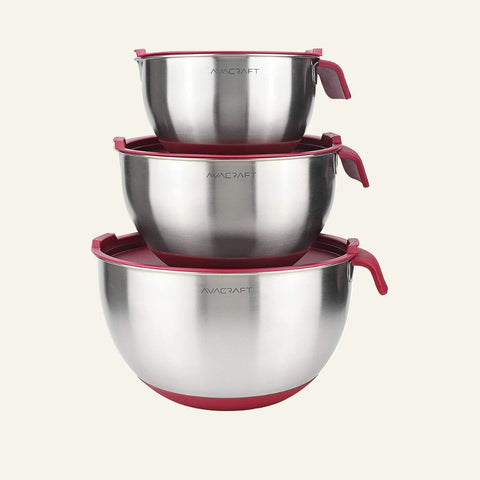 GripMix™ Stainless Steel Mixing Bowl Set