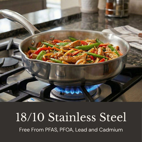 AVACRAFT Signature Stainless Steel Frying Pan (5-Ply)
