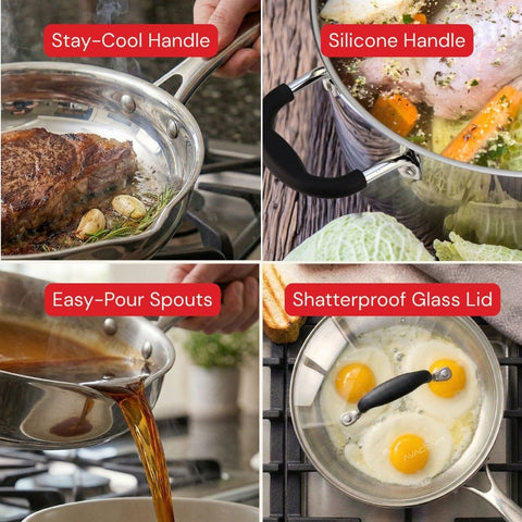 The Essentials Stainless Steel Cookware Set (10 Piece)
