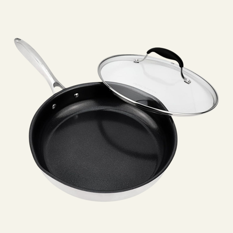 Non-Toxic Ceramic Nonstick Frying Pan with Lid