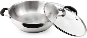 AVACRAFT 18/10 Stainless Steel Everyday Pan, Stir Fry Pan with Five-Ply Base (11 inch)